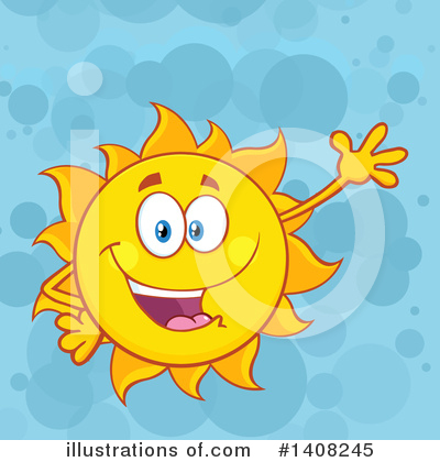Royalty-Free (RF) Sun Character Clipart Illustration by Hit Toon - Stock Sample #1408245