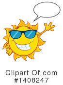 Sun Character Clipart #1408247 by Hit Toon