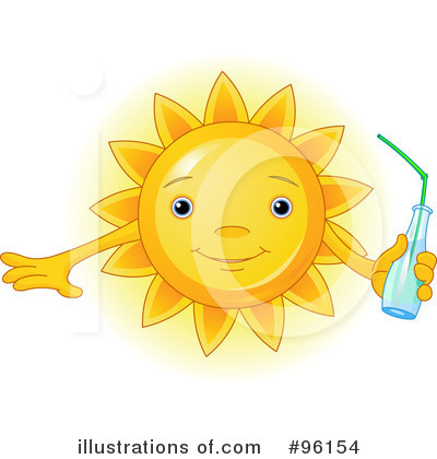 Royalty-Free (RF) Sun Character Clipart Illustration by Pushkin - Stock Sample #96154