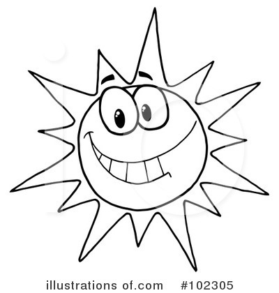 Royalty-Free (RF) Sun Clipart Illustration by Hit Toon - Stock Sample #102305