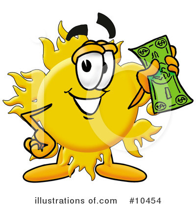 Royalty-Free (RF) Sun Clipart Illustration by Mascot Junction - Stock Sample #10454
