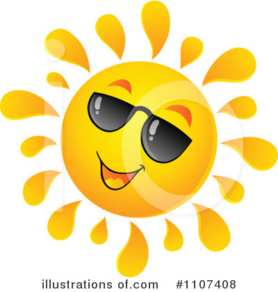 Royalty-Free (RF) Sun Clipart Illustration by visekart - Stock Sample #1107408