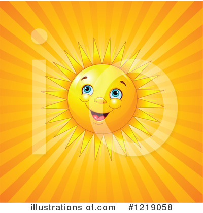 Royalty-Free (RF) Sun Clipart Illustration by Pushkin - Stock Sample #1219058