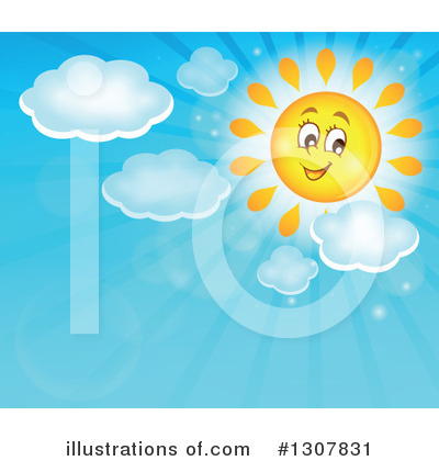 Royalty-Free (RF) Sun Clipart Illustration by visekart - Stock Sample #1307831