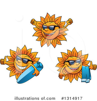 Royalty-Free (RF) Sun Clipart Illustration by Vector Tradition SM - Stock Sample #1314917