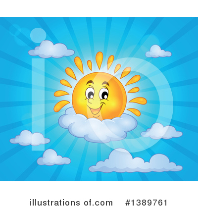 Royalty-Free (RF) Sun Clipart Illustration by visekart - Stock Sample #1389761