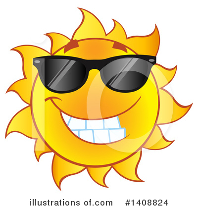 Royalty-Free (RF) Sun Clipart Illustration by Hit Toon - Stock Sample #1408824