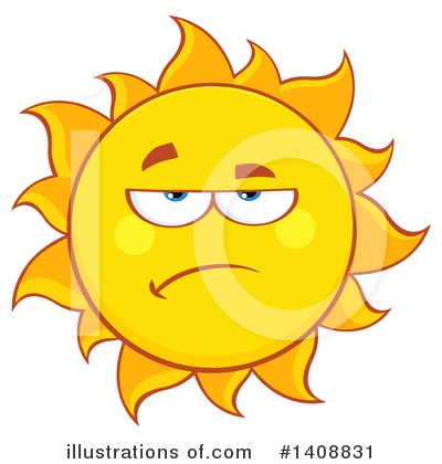 Royalty-Free (RF) Sun Clipart Illustration by Hit Toon - Stock Sample #1408831