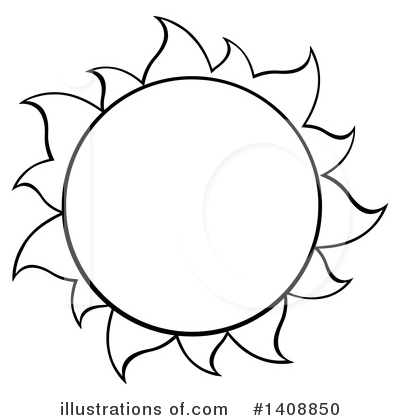 Royalty-Free (RF) Sun Clipart Illustration by Hit Toon - Stock Sample #1408850