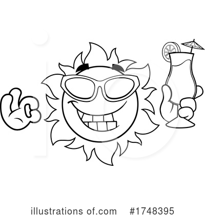 Royalty-Free (RF) Sun Clipart Illustration by Hit Toon - Stock Sample #1748395