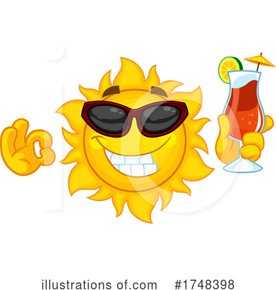 Royalty-Free (RF) Sun Clipart Illustration by Hit Toon - Stock Sample #1748398