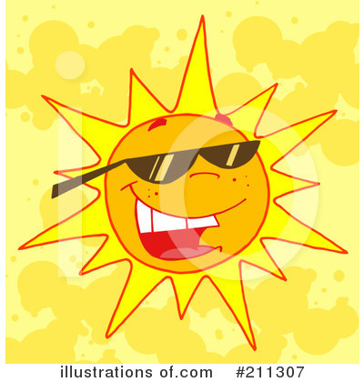 Royalty-Free (RF) Sun Clipart Illustration by Hit Toon - Stock Sample #211307