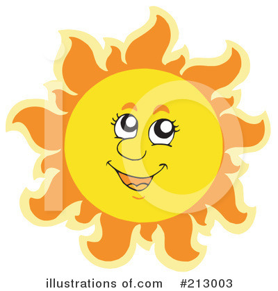Royalty-Free (RF) Sun Clipart Illustration by visekart - Stock Sample #213003