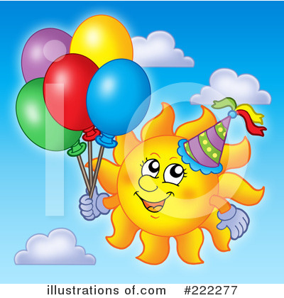 Royalty-Free (RF) Sun Clipart Illustration by visekart - Stock Sample #222277
