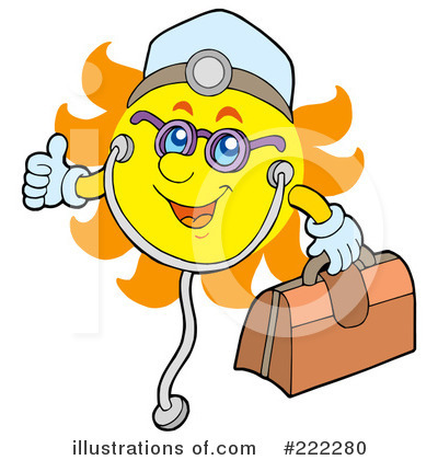 Royalty-Free (RF) Sun Clipart Illustration by visekart - Stock Sample #222280