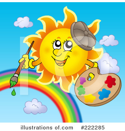 Royalty-Free (RF) Sun Clipart Illustration by visekart - Stock Sample #222285