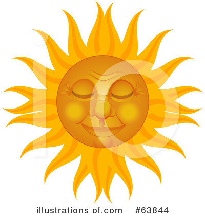 Royalty-Free (RF) Sun Clipart Illustration by elaineitalia - Stock Sample #63844