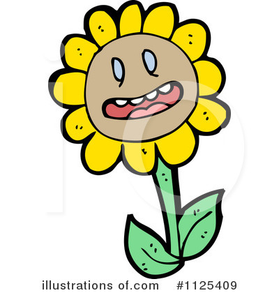 Royalty-Free (RF) Sunflower Clipart Illustration by lineartestpilot - Stock Sample #1125409