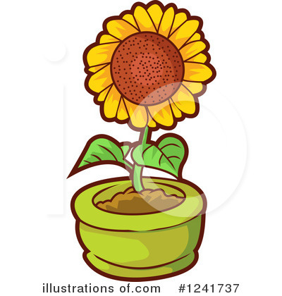 Royalty-Free (RF) Sunflower Clipart Illustration by YUHAIZAN YUNUS - Stock Sample #1241737