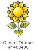 Sunflower Clipart #1408480 by Lal Perera