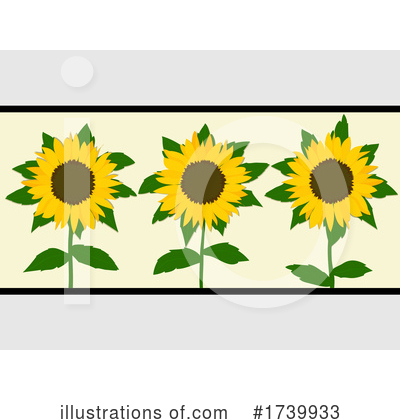 Royalty-Free (RF) Sunflower Clipart Illustration by elaineitalia - Stock Sample #1739933