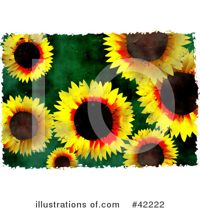 Royalty-Free (RF) Sunflower Clipart Illustration by Prawny - Stock Sample #42222