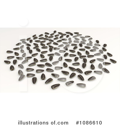 Royalty-Free (RF) Sunflower Seeds Clipart Illustration by Leo Blanchette - Stock Sample #1086610