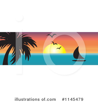 Royalty-Free (RF) Sunset Clipart Illustration by Rosie Piter - Stock Sample #1145479