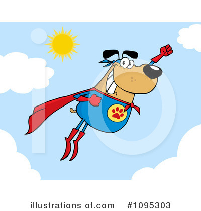 Royalty-Free (RF) Super Dog Clipart Illustration by Hit Toon - Stock Sample #1095303