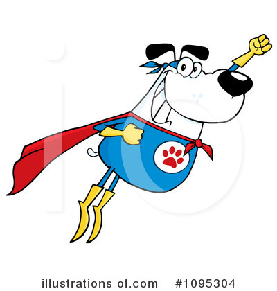 Royalty-Free (RF) Super Dog Clipart Illustration by Hit Toon - Stock Sample #1095304