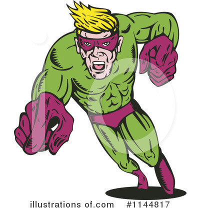 Royalty-Free (RF) Super Hero Clipart Illustration by patrimonio - Stock Sample #1144817