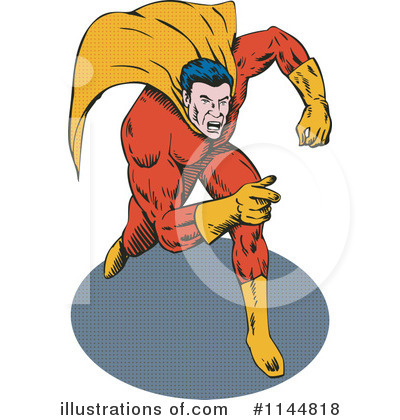 Royalty-Free (RF) Super Hero Clipart Illustration by patrimonio - Stock Sample #1144818