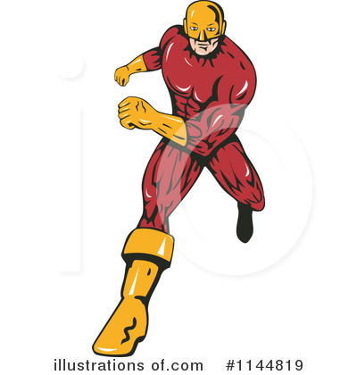Royalty-Free (RF) Super Hero Clipart Illustration by patrimonio - Stock Sample #1144819