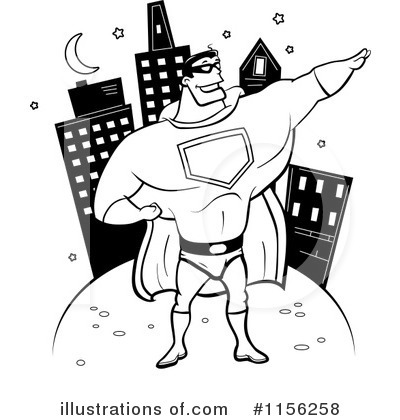 Royalty-Free (RF) Super Hero Clipart Illustration by Cory Thoman - Stock Sample #1156258
