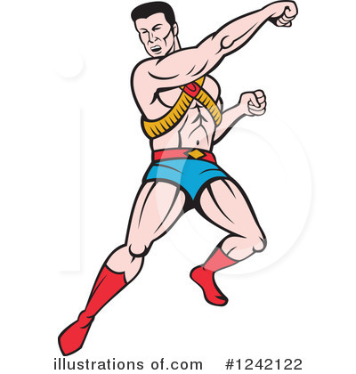 Royalty-Free (RF) Super Hero Clipart Illustration by patrimonio - Stock Sample #1242122