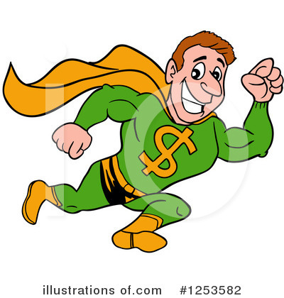 Royalty-Free (RF) Super Hero Clipart Illustration by LaffToon - Stock Sample #1253582