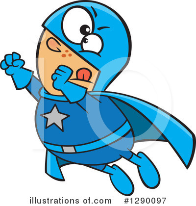 Royalty-Free (RF) Super Hero Clipart Illustration by toonaday - Stock Sample #1290097