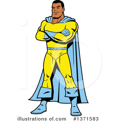Royalty-Free (RF) Super Hero Clipart Illustration by Clip Art Mascots - Stock Sample #1371583
