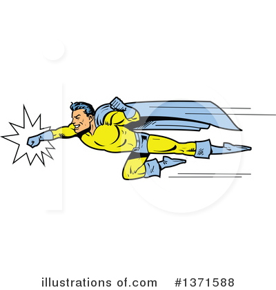 Royalty-Free (RF) Super Hero Clipart Illustration by Clip Art Mascots - Stock Sample #1371588
