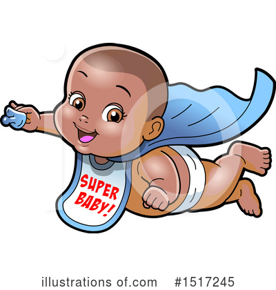 Black Baby Clipart #1517245 by Clip Art Mascots
