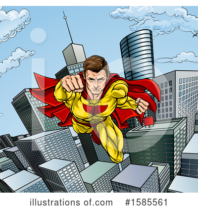 Royalty-Free (RF) Super Hero Clipart Illustration by AtStockIllustration - Stock Sample #1585561