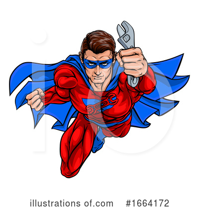 Royalty-Free (RF) Super Hero Clipart Illustration by AtStockIllustration - Stock Sample #1664172
