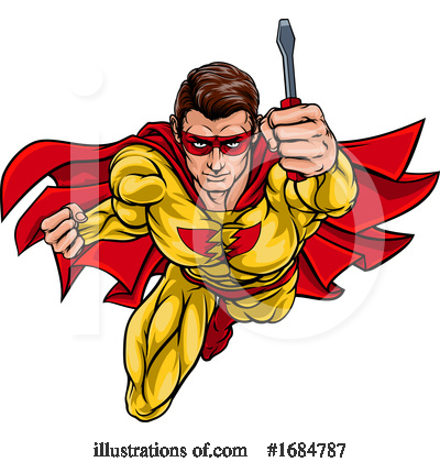 Royalty-Free (RF) Super Hero Clipart Illustration by AtStockIllustration - Stock Sample #1684787