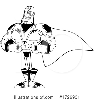 Royalty-Free (RF) Super Hero Clipart Illustration by Hit Toon - Stock Sample #1726931