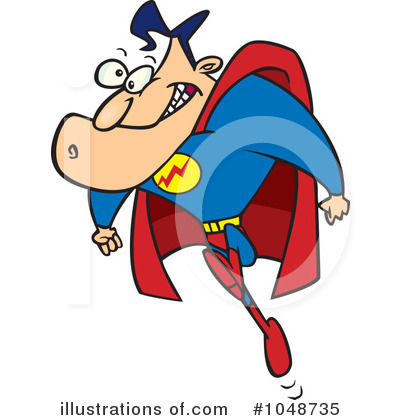 Royalty-Free (RF) Superhero Clipart Illustration by toonaday - Stock Sample #1048735