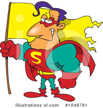 Royalty-Free (RF) Superhero Clipart Illustration by toonaday - Stock Sample #1048761
