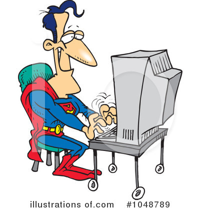 Royalty-Free (RF) Superhero Clipart Illustration by toonaday - Stock Sample #1048789