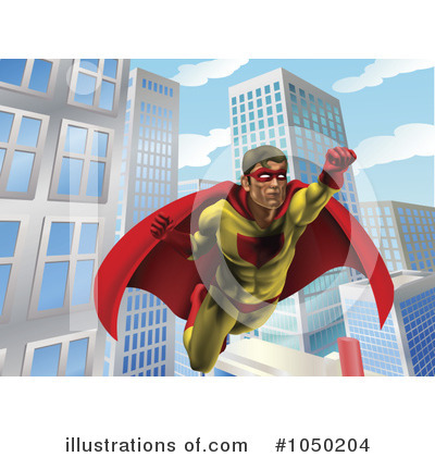 Royalty-Free (RF) Superhero Clipart Illustration by AtStockIllustration - Stock Sample #1050204