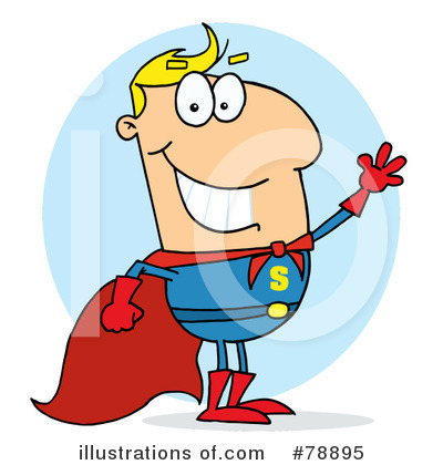 Royalty-Free (RF) Superhero Clipart Illustration by Hit Toon - Stock Sample #78895