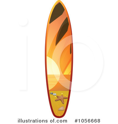 Royalty-Free (RF) Surfboard Clipart Illustration by elaineitalia - Stock Sample #1056668